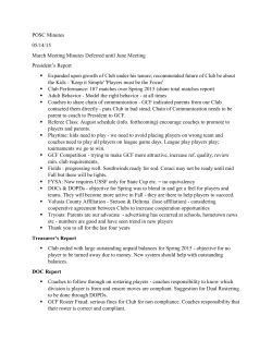 POSC Minutes 05/14/15 March Meeting Minutes Deferred until June