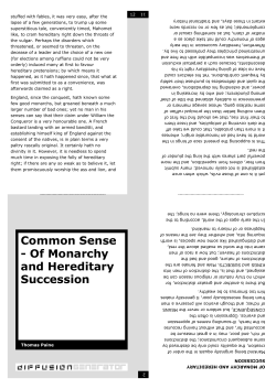 Common Sense - Of Monarchy and Hereditary Succession