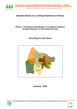Base line study on Livelihood Systems in Eritrea
