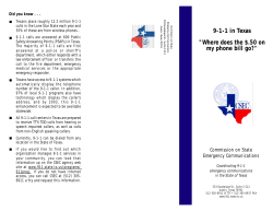 9-1-1 in Texas "Where does the $.50 on my phone bill go?"