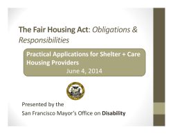 A Training for Shelter Plus Care Housing Providers