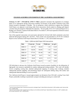 February 15, 2017 - Red Eagle Exploration