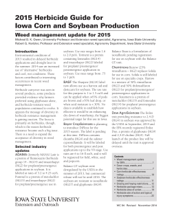 2015 Herbicide Guide for Iowa Corn and Soybean Production