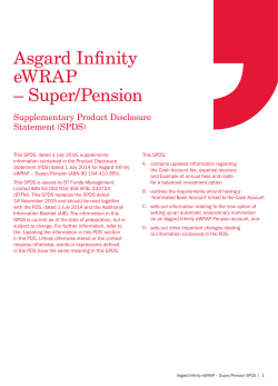 Asgard Infinity eWRAP &ndash; Super/Pension