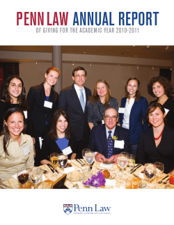 penn law annual report - University of Pennsylvania