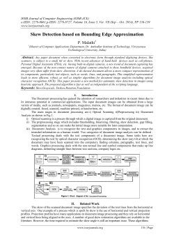 Skew Detection based on Bounding Edge Approximation