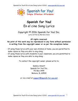 Spanish for You En el cine Song Lyrics