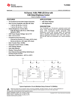 16-Channel, 16-Bit, PWM LED Driver with 6