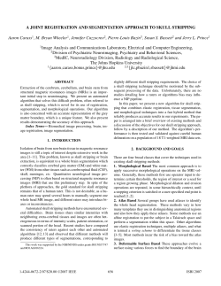 a joint registration and segmentation approach to skull stripping