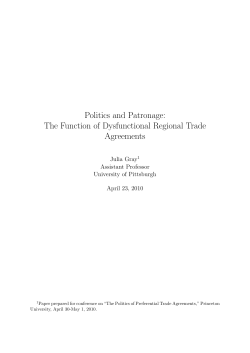 Politics and Patronage: The Function of