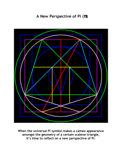 A New Perspective of Pi (&pi;)
