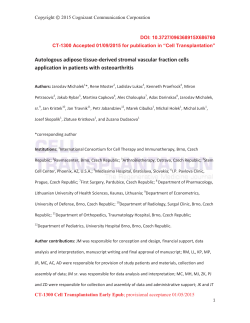 Autologous adipose tissue-derived stromal vascular fraction cells