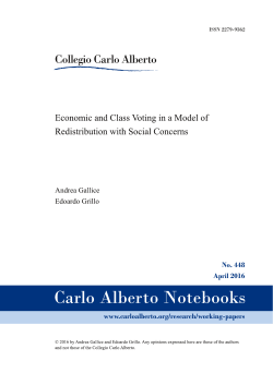 Economic and Class Voting in a Model of Redistribution with Social