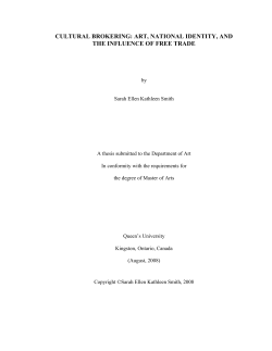 cultural brokering: art, national identity, and the influence of free trade