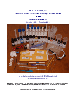 PDF manual - The Home Scientist