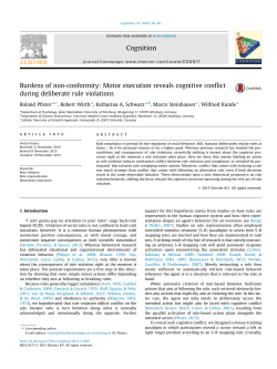 Burdens of non-conformity: Motor execution reveals cognitive