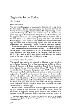 Egg-laying by the Cuckoo