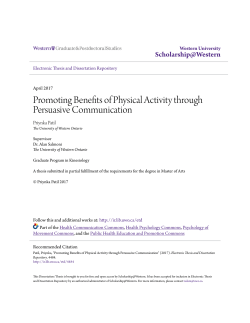 Promoting Benefits of Physical Activity through Persuasive