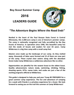 LEADERS GUIDE &ldquo;The Adventure Begins Where the Road Ends&rdquo;