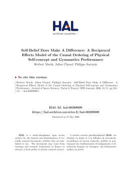 Self-Belief Does Make A Difference: A Reciprocal Effects