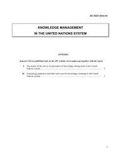 Annexes I-II - Joint Inspection Unit