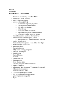 APUSH Dr. Urban Review Sheet &ndash; 1945-present