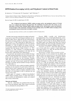 DPPH Radical-Scavenging Activity and Polyphenol