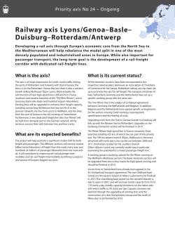 Railway axis Lyons/Genoa&ndash;Basle&ndash; Duisburg&ndash;Rotterdam/Antwerp