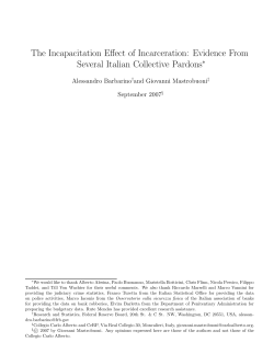 The Incapacitation Effect of Incarceration: Evidence From Several