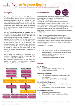 Description Unique Features Benefits