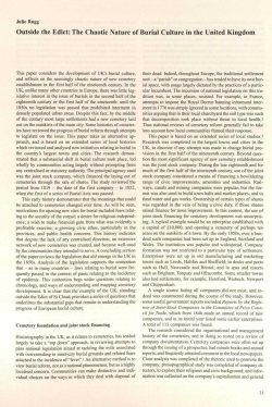 Outside the Edict: The Chaotic Nature of Burial Culture in the United