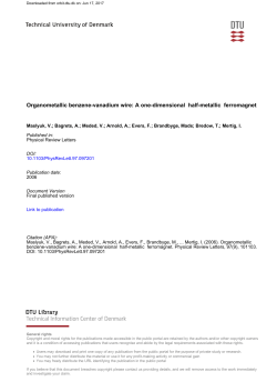 Organometallic benzene-vanadium wire: A one
