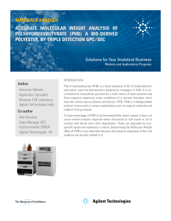 accurate molecular weight analysis of polyhydroxybutyrate