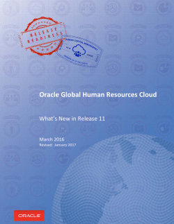 Oracle Global Human Resources Cloud Release 11 What`s New