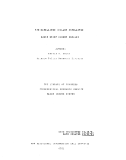 Antisatellites (Killer Satellites)