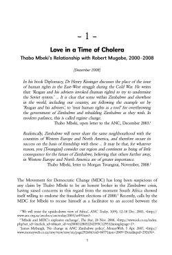 Law, Politics and Zimbabwe`s `Unity` Government