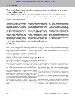 Thrombophilia and outcomes of assisted