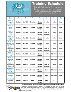 Soaring Wings Twenty Fifteen Training Schedules.pub