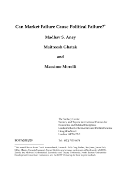 Can Market Failure Cause Political Failure? - STICERD
