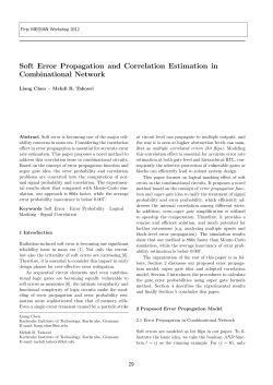 Soft Error Propagation and Correlation Estimation in