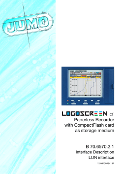 Paperless Recorder with CompactFlash card as storage medium B
