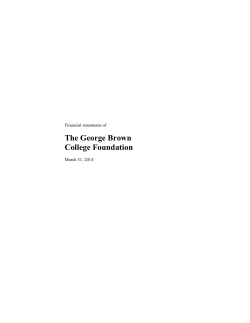 Financial statements of The George Brown College Foundation
