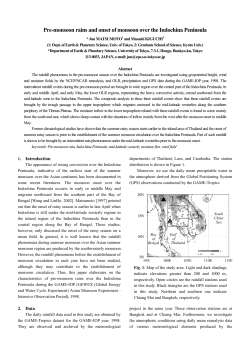 Pre-monsoon rains and onset of monsoon over the Indochina