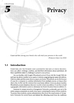 Chapter 5: Privacy
