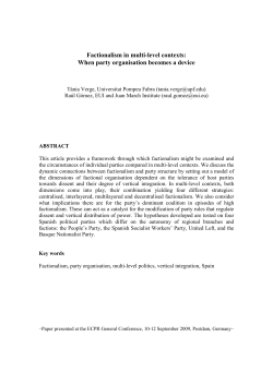 Factionalism in multi-level contexts: When party organisation