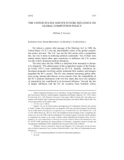 The United States and Its Future Influence on Global Competition