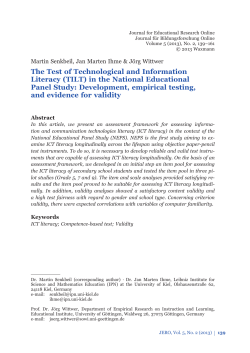 The Test of Technological and Information Literacy