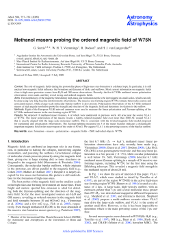 Methanol masers probing the ordered magnetic field of W75N