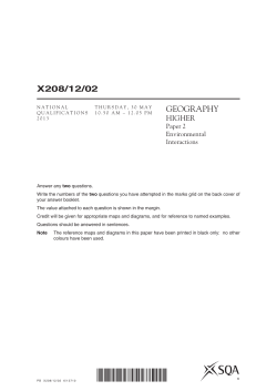 Geography Paper 2