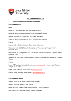 Reading list - Leeds Trinity University